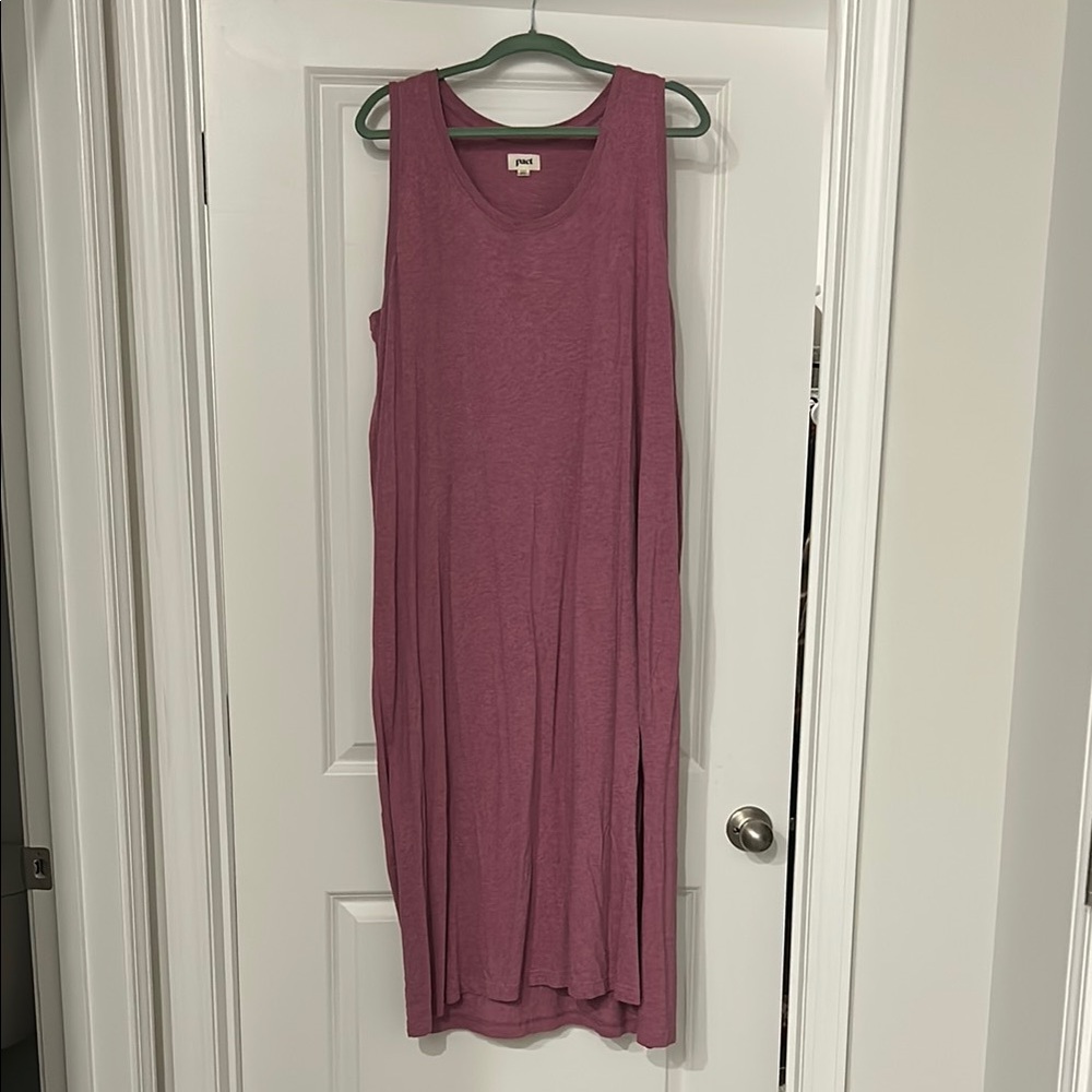 Pact pink maxi tank dress